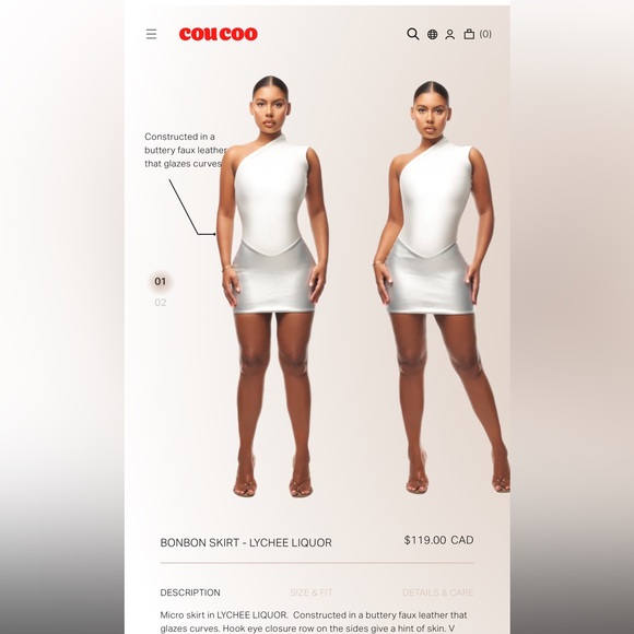 NWT Coucoo BonBon Mini Skirt - Picture 3 of 3